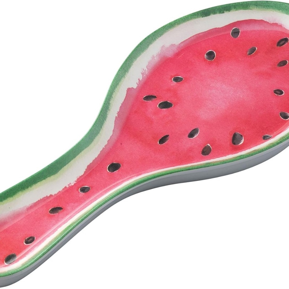 Melamine Spoon Rest 9.625 Inch for Kitchen Counter, Watermelon Design